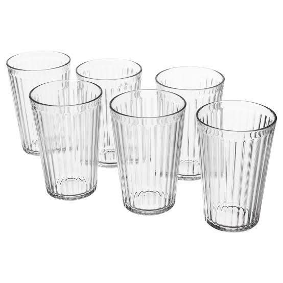 Ikea Vardagen Drinking Glasses (4pcs) (Category: Other Kitchenware & Tableware) located in Makati City. Submitted by caydgcarms (Listing ID 1395431789, Image 2). Description: - No damage, good as new - 4 available, price of 150 for all - Price as is, selling low to declutter .