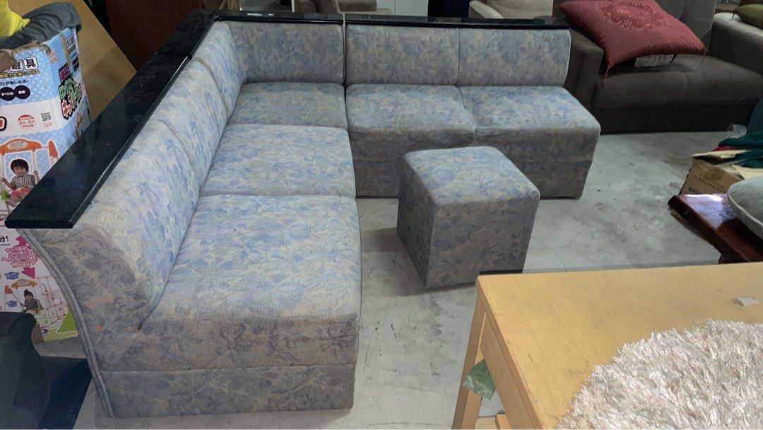L -TYPE THICK FABRIC SOFA WITH HARD GRANITE FRAME & CENTER BENCH IMPORTED (Category: Sofas) located in Valenzuela. Submitted by gregferraren (Listing ID 1395406975, Image 1). Description: Sure buyer may inquire video/ charged real time delivery or shipping nationwide upon confirming order thru preferred metrobank/ bdo/ gotyme bank/ maya bank payment channels. Note: small portion cushion crushed upon shipping .