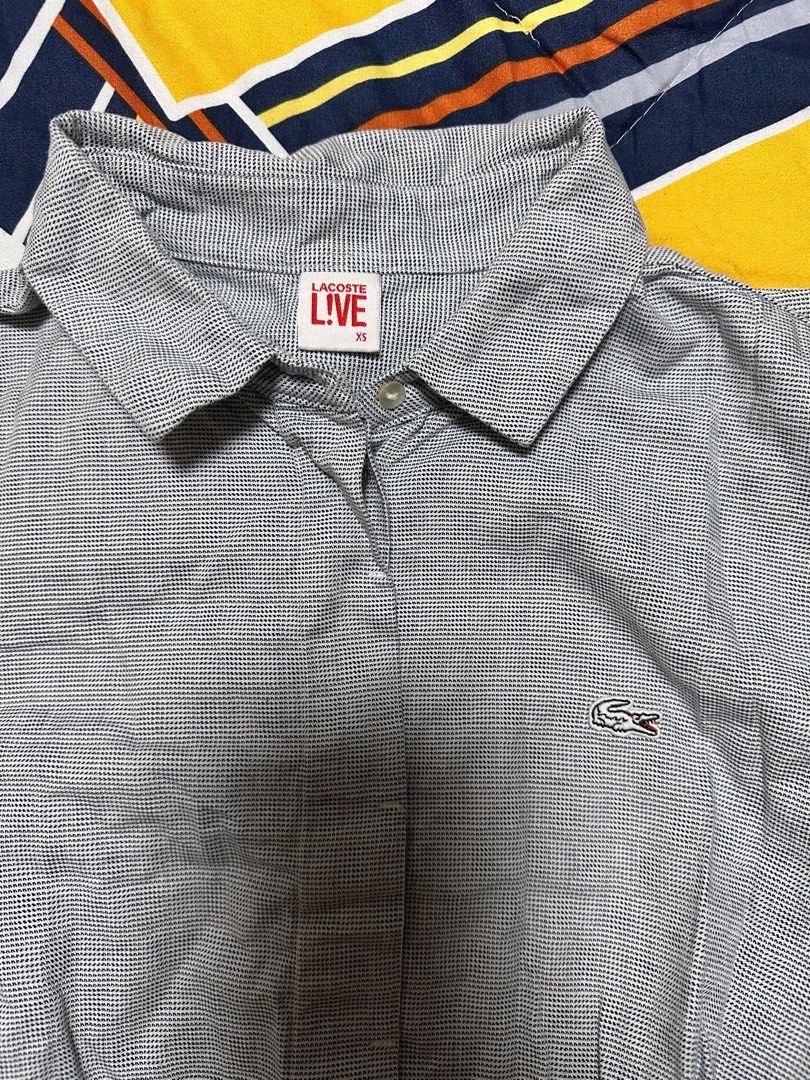 Lacoste Live Dress (Category: Dresses) located in General Santos City (Dadiangas). Submitted by preloved_threads03 (Listing ID 1395504335, Image 3). Description: - Lacoste Live gray dress - Collared neckline - Short sleeves - Fitted waist - Pleated skirt - Lacoste logo on chest - Textured fabric.