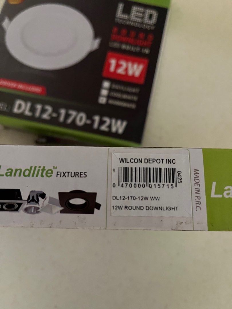 Landlite LED down light 12W (Category: Lighting) located in Muntinlupa City. Submitted by tpb586 (Listing ID 1395364332, Image 2). Description: - Selling 2 pcs as a bundle for P1,100 - P600/light if purchased separately - Shipping via J&T. Shipping fee c/o buyer.