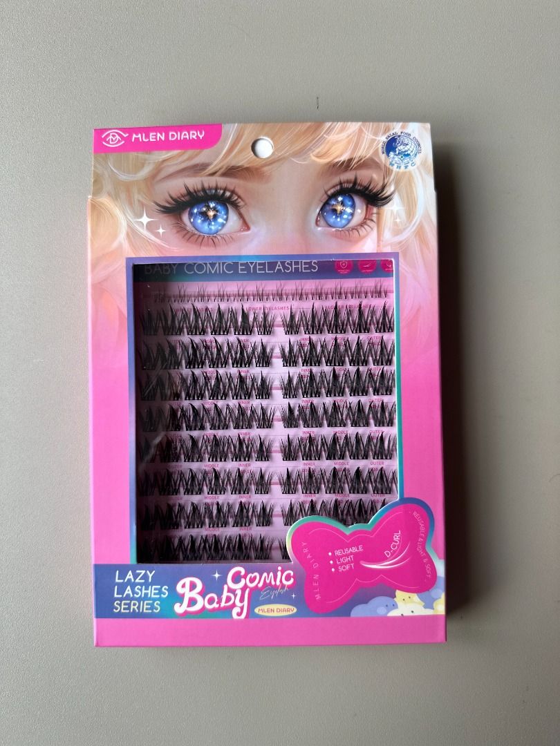 Mlen Diary Cluster Lashes (Category: Makeup) located in Manila. Submitted by sourcedbymissella_ (Listing ID 1395519448, Image 1). Description: ONHAND 🤚🏻 BRANDNEW STOCK AVAILABLE! 🥰 380 + shipping fee (shouldered by buyer) Length: 12-14-16mm Material: Synthetic Fiber - MLEN Diary Baby Comic Eyelashes for a fun, comic-inspired look. - Reusable, light, and soft. - D-curl lashes. - Comes in a cute box. - Adds flair to your makeup..