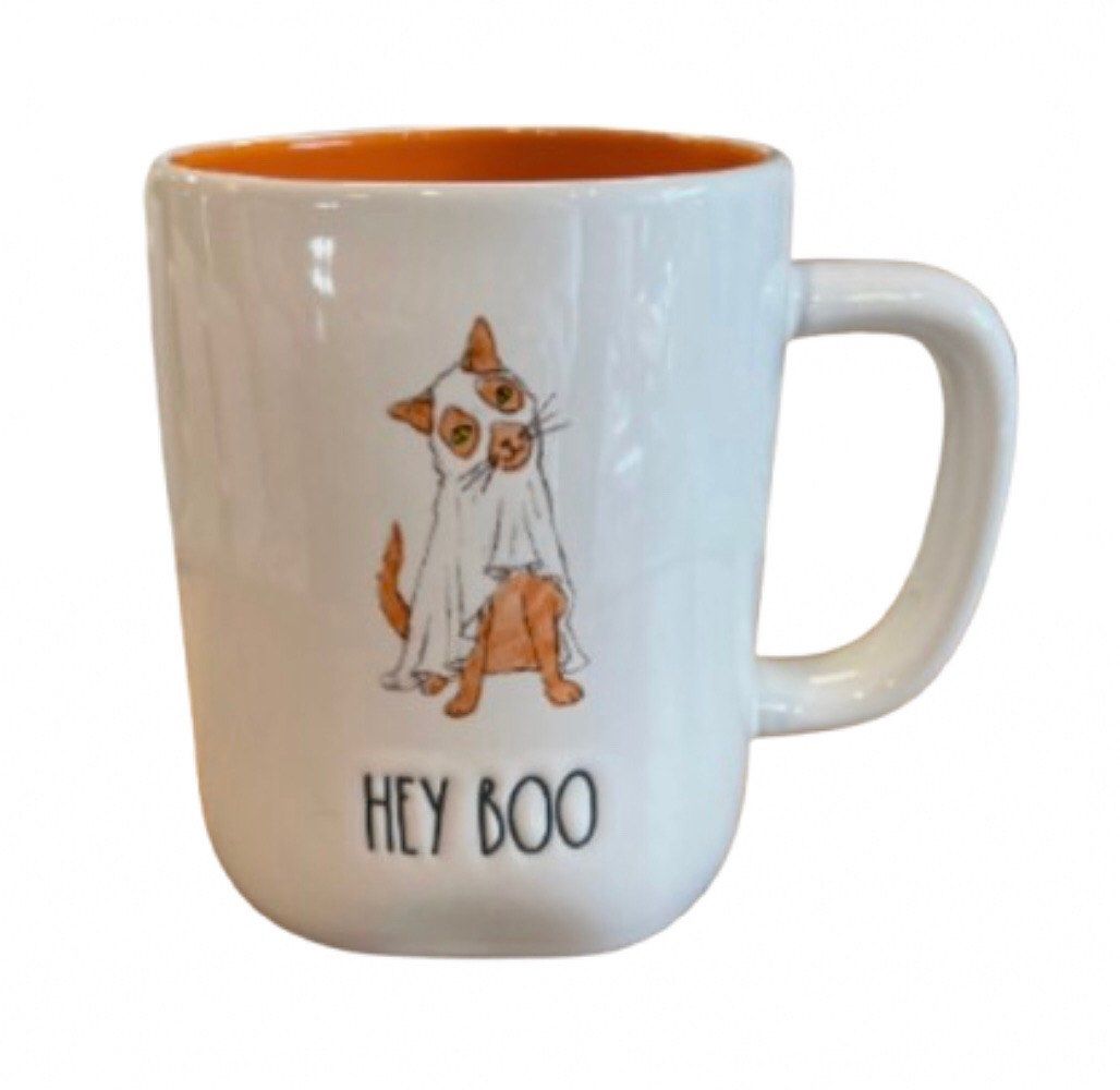 Original Rae Dunn "HEY BOO" Mug (Category: Coffee & Tea Tableware) located in Pasig City. Submitted by ceramicist.ph (Listing ID 1395447878, Image 1). Description: Brand new No box.