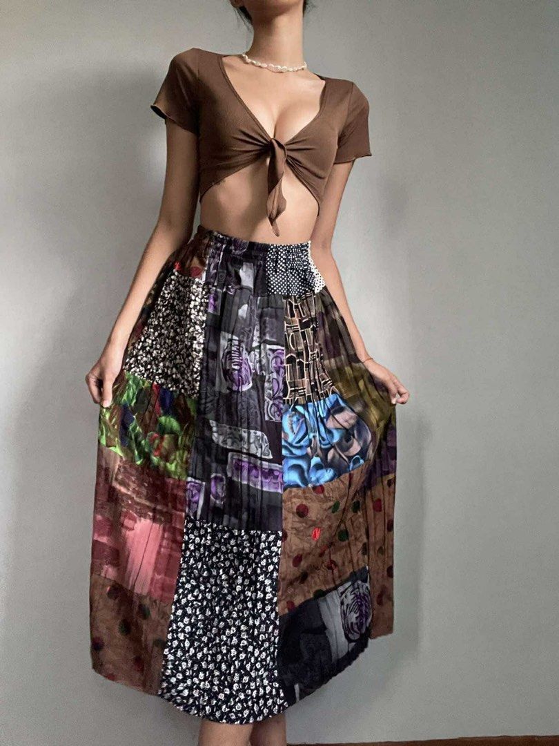 Patchwork skirt (Category: Skirts) located in Makati City. Submitted by denise.syy (Listing ID 1395357828, Image 3). Description: .