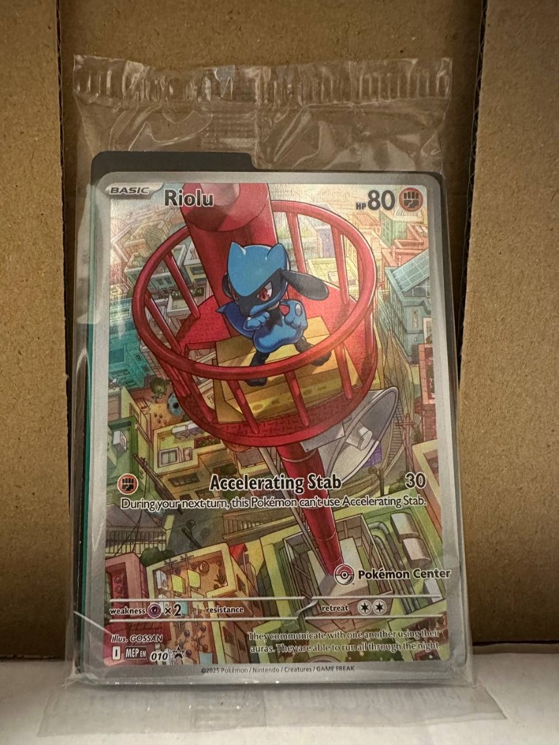 Pokemon Mega Evolution Riolu Stamped Pokemon Center Promo, Hobbies ...