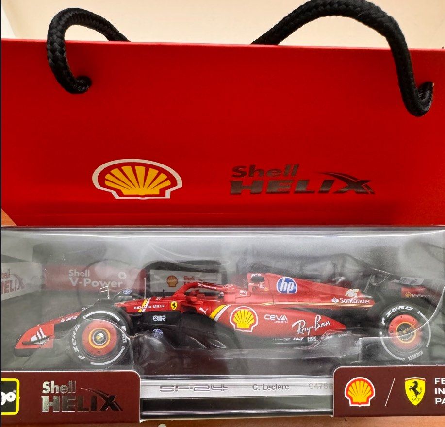 Shell x Ferrari 1/24 SF-24 Ferrari F1 Car Model, Hobbies & Toys ...