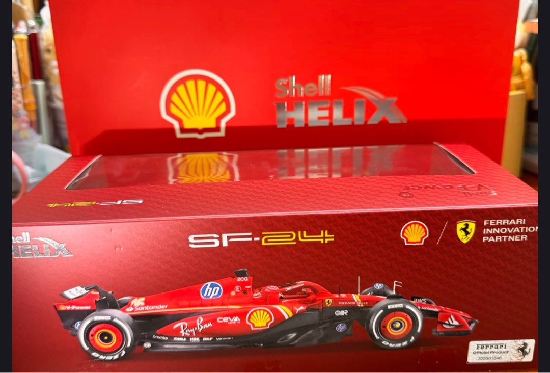 Shell x Ferrari 1/24 SF-24 Ferrari F1 Car Model, Hobbies & Toys ...