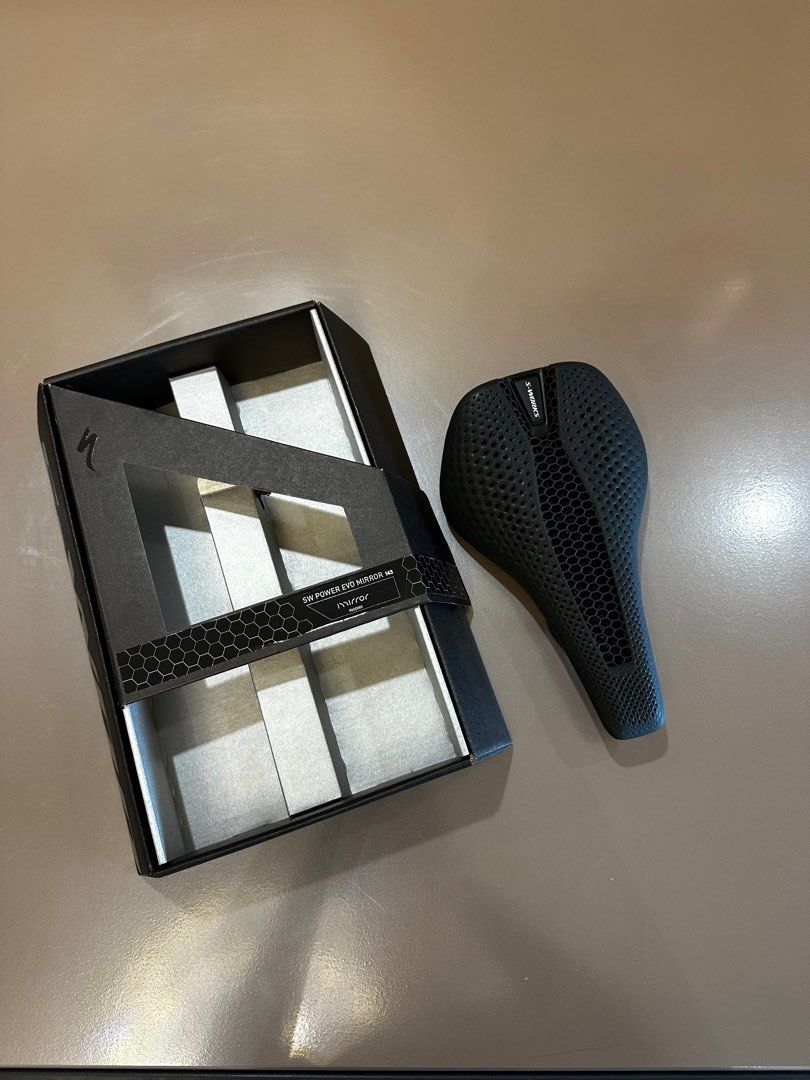 Specialized S-Works Power Mirror Evo Carbon Saddle (Category: Parts & Accessories) located in Singapore. Submitted by royeolt (Listing ID 1395360141, Image 1). Description: Brand new in box. Mounted on bike but taken off without riding. 0 damage RTP $675.