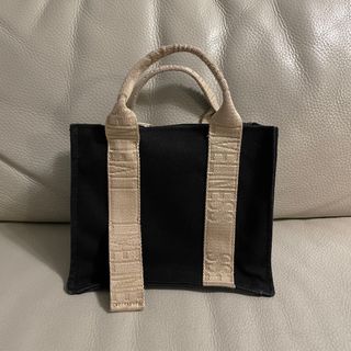 Zara Black Canvas Tote Bag 布質手袋 (附斜孭帶)64194529211010110