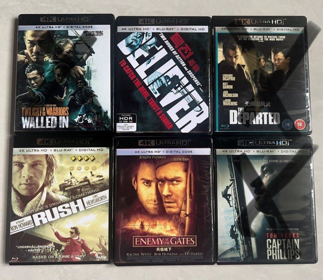 🚫hold🚫平售4K UHD 藍光碟九龍城寨無間道風雲毒戰寒流Rush一級雙雄敵對邊緣盜海狙擊（售價請參閱產品描述）, 興趣及遊戲, 音樂、樂器&  配件, 音樂與媒體-