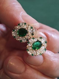 綠寶石鑲鑽耳環64242491661569110