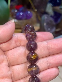 天然紫鈦晶手串64198645697281110