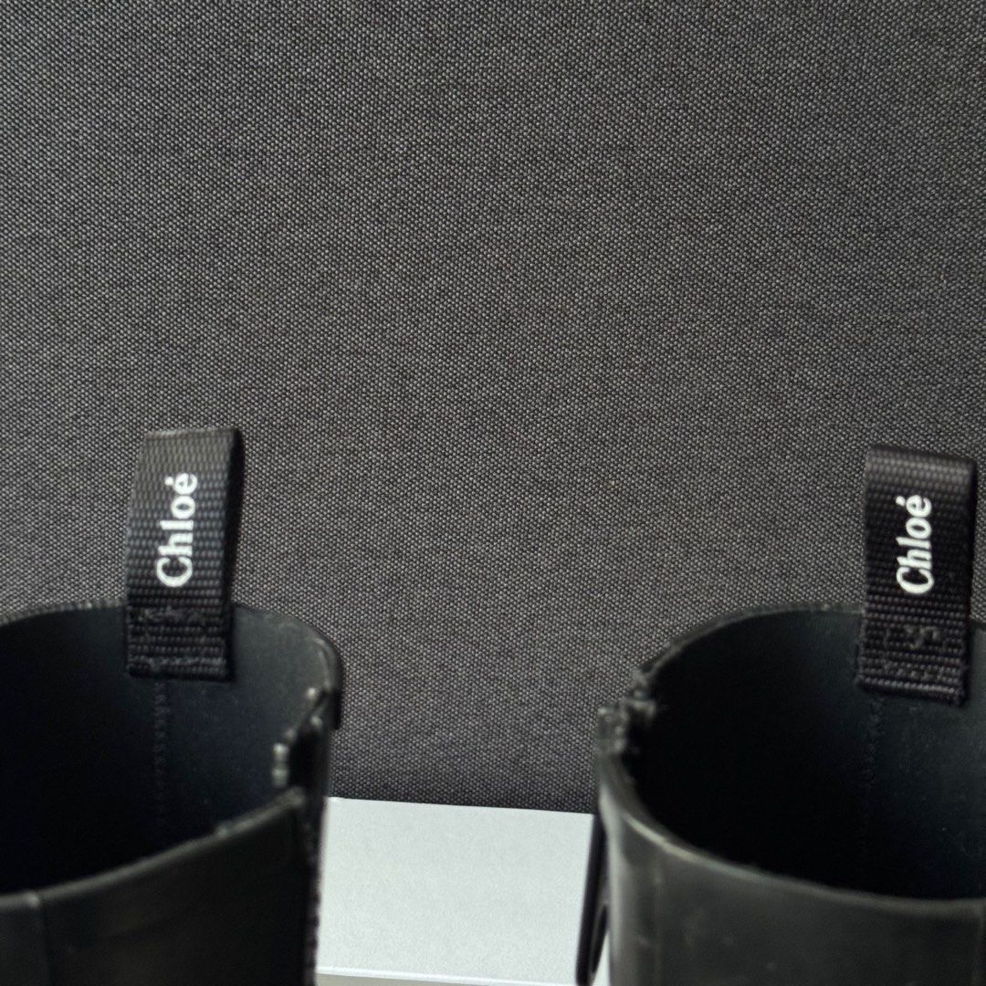 Chloe Betty Boots (Category: Boots) located in Marikina City. Submitted by shopdeynuh (Listing ID 1390523380, Image 2). Description: Size EU 40 Comes with dustbag, box and care cards Excellent-used condition. 100% rubber so has inevitable marks throughout, but no tears. Layaway upto 3 months.