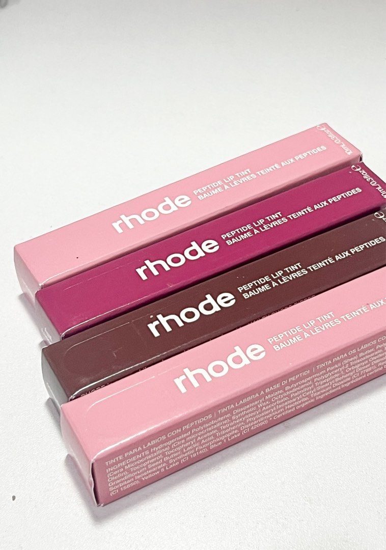(Clearance) RHODE PEPTIDE LIP TINT (Category: Makeup) located in Manila. Submitted by justtinybeautifulthings (Listing ID 1390580954, Image 1). Description: Clearance Sale (will not restock) Brand new. Authentic. Bought from the US :) Remaining shades Ribbon - 2 stocks left Espresso - 1 left Raspberry Jelly - 1 left.