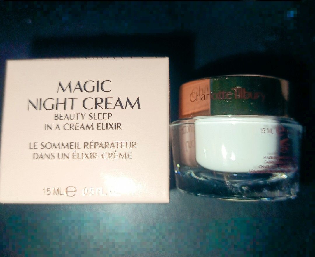 SALE‼️ CT MAGIC CREAM ELIXIR (Category: Face Care) located in Bacoor. Submitted by aesthetic.bloom_01 (Listing ID 1390476911, Image 2). Description: BRAND NEW CHARLOTTE TILBURY MAGIC NIGHT CREAM BEAUTY SLEEP IN A CREAM ELIXIR 15ML with box.
