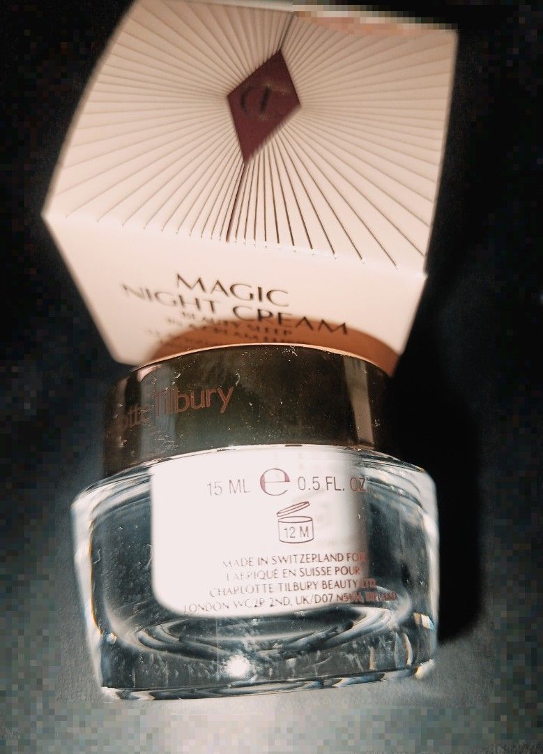 SALE‼️ CT MAGIC CREAM ELIXIR (Category: Face Care) located in Bacoor. Submitted by aesthetic.bloom_01 (Listing ID 1390476911, Image 3). Description: BRAND NEW CHARLOTTE TILBURY MAGIC NIGHT CREAM BEAUTY SLEEP IN A CREAM ELIXIR 15ML with box.