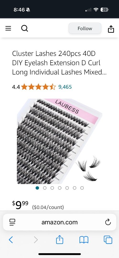 Eyelash extension (Category: Makeup) located in Pasig City. Submitted by annie_maria (Listing ID 1390544164, Image 2). Description: Cluster Lashes 240 pieces 40D-0.07D-9-16mm. .