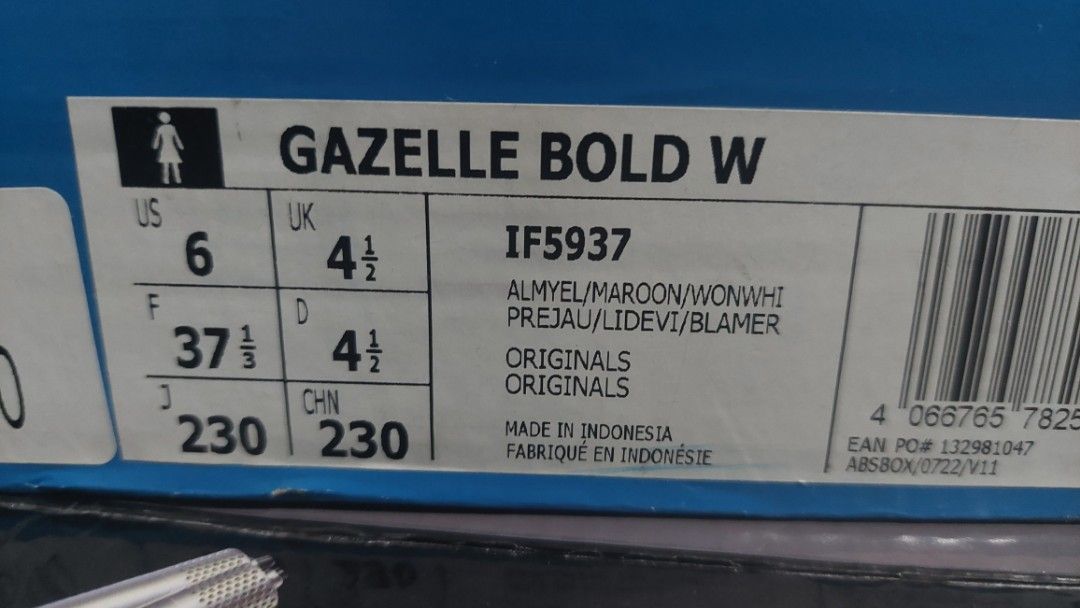 Gazelle Bold (Category: Sneakers) located in Quezon City. Submitted by beachstuff (Listing ID 1390590233, Image 3). Description: too big for me.
