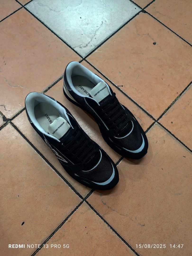 Giorgio Armani Mesh Sneakers With Detail Eagle Patch Size