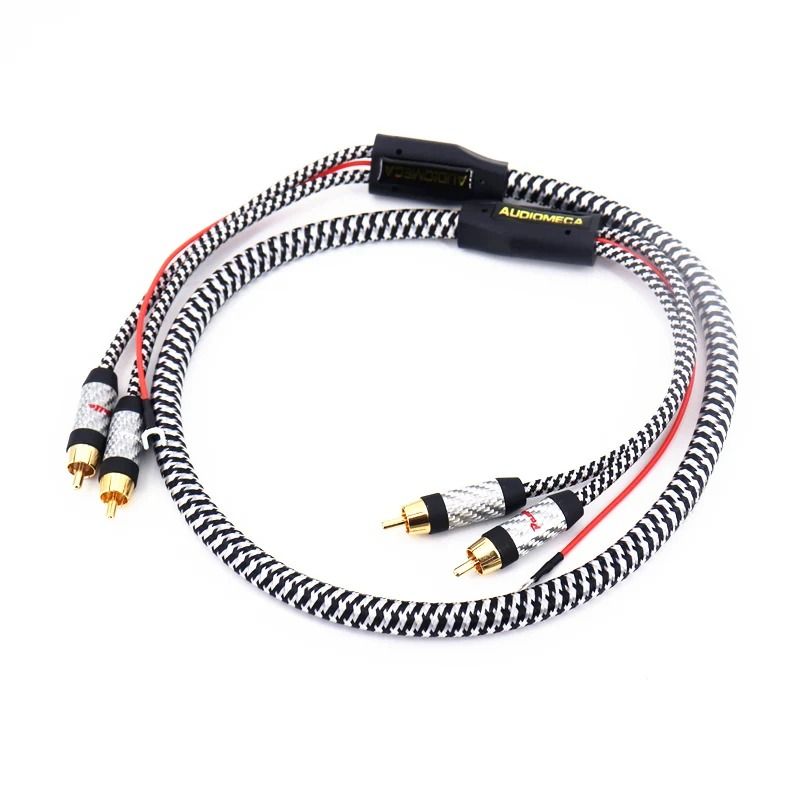 Hand Made RCA audio cable with Ground wire 1 metre