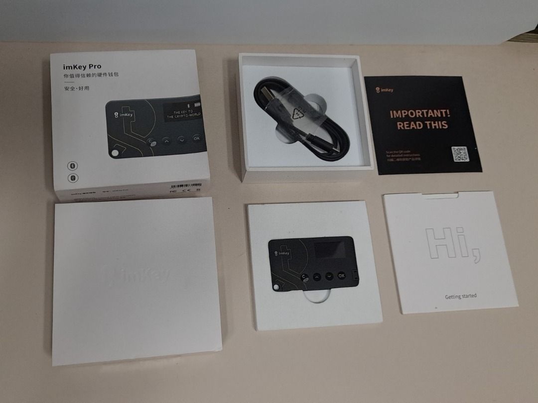 Imkey Pro 硬件錢包加密貨幣硬件錢包冷錢包, 哩哩扣扣, 其他在旋轉拍賣