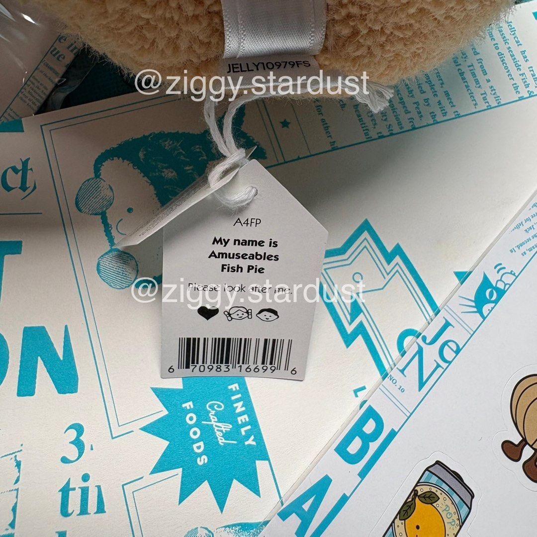  Amuseables Fish Pie ロンドン限定セット ロンドン限定！【Jellycat（ジェリーキャット）】で唯一無二の