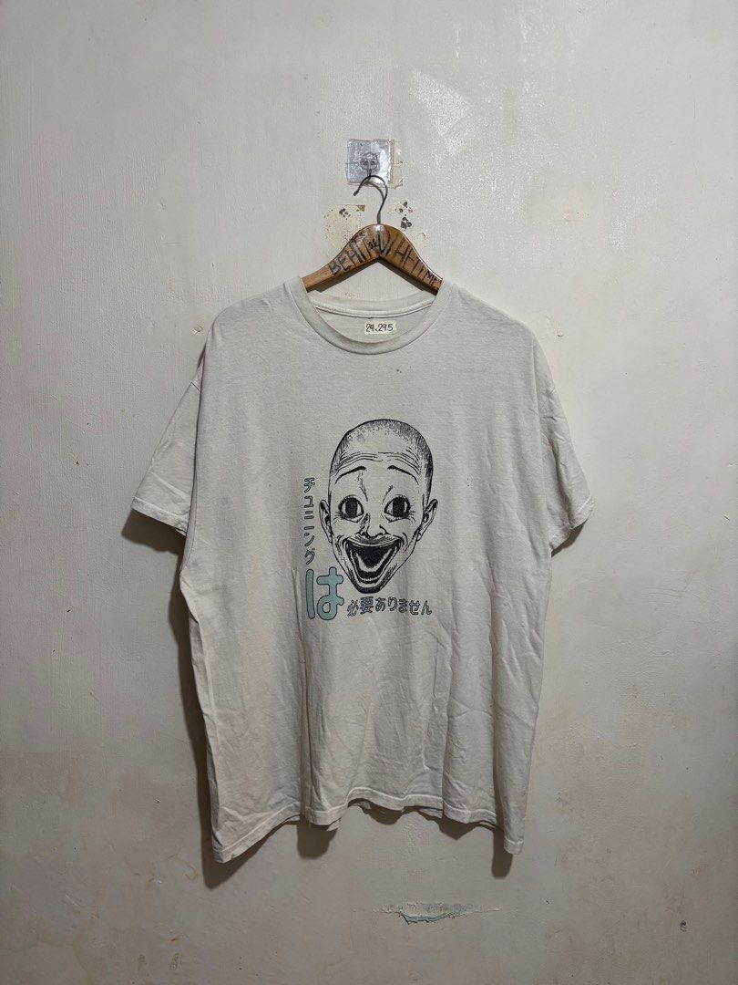 Junji Ito tee (Category: Tshirts & Polo Shirts ) located in Calamba. Submitted by sinauna. (Listing ID 1390577485, Image 1). Description: WTS: Junji Ito tee Condition/Issues: needs wash, cut tag, and has some light dirt (Note: Item’s not faded. Color may vary due to lighting) Dimension: 24x29.5 Size on tag: xxxxx Price: Mine - 349+SF Plus shipping fee! Free shipping if you purchase more than 3 items. Also, I can give you a discount in my previous
