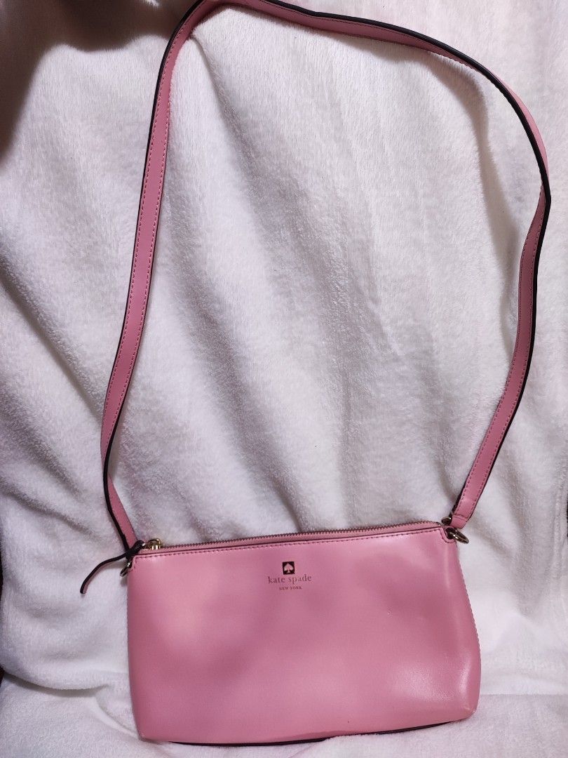 Kate spade small sling bag (Category: Luxury Bags & Wallets) located in Baguio. Submitted by ozara.06 (Listing ID 1390472575, Image 1). Description: Kate Spade Small size May unting rubs sa bottom edges 850.