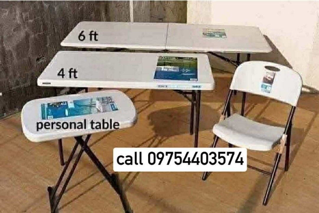 Lifetime table and chairs (Category: Tables & Sets) located in Manila. Submitted by dolorchris69891 (Listing ID 1390442072, Image 1). Description: 🔥 LIFETIME TABLE & CHAIRS 🔥 FOLDABLE LIFETIME CHAIR 🏷️1,400 2FT TABLE ALMOND WHITE 🏷️1,400 4FT WHITE SOLID TOP ALMOND WHITE 🏷️2350 6FT WHITE FOLD IN HALF ALMOND WHITE 🏷️2,850 6FT BENCH 🏷️2,350.