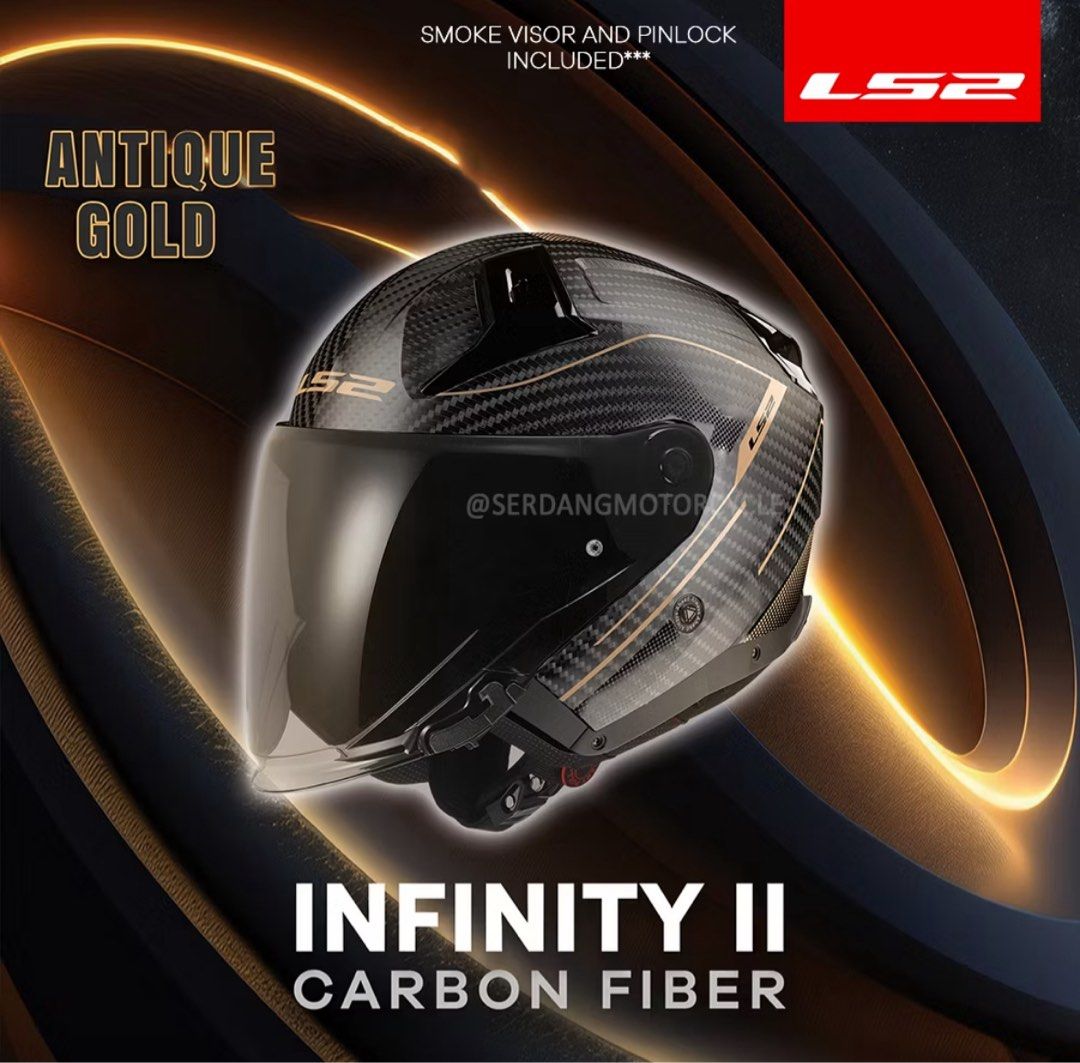 LS2 OF603 INFINITY II CARBON HELMET, Motorcycles, Motorcycle ...