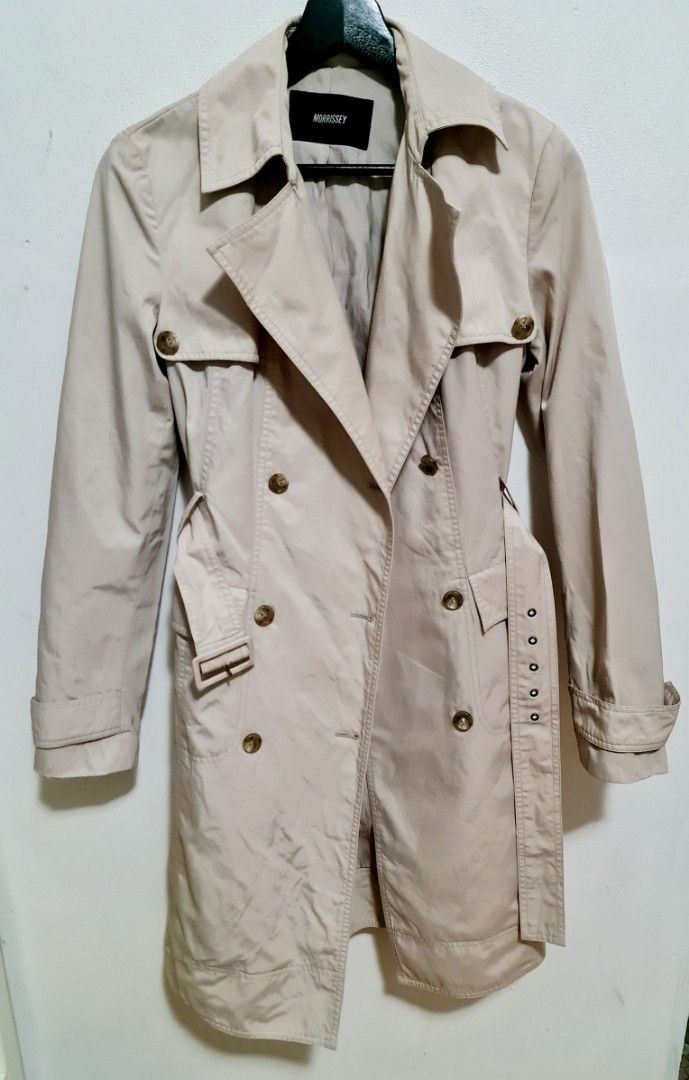 Morrissey Double Breasted Belted Trench Coat(Size 8) (Category: Women's Clothes) located in Sydney. Submitted by desirably (Listing ID 1390556713, Image 2). Description: Morrissey double breasted belted trench coat(Size 8) for $50. Worn lightly&in wonderful condition. Slight marks on the back(see pics), but barely noticeable. Priced to reflect. Super comfy&chic. The belt can be removed. Pick up from Marrickville. Pls feel free to check out my oth