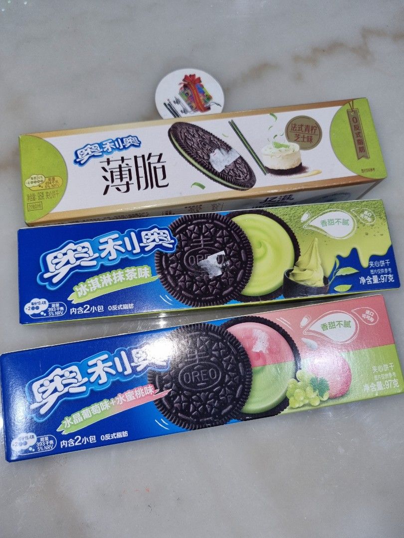 Oreo Matcha // Oreo Peach Muscat // Oreo Cheesecake, Makanan & Minuman ...