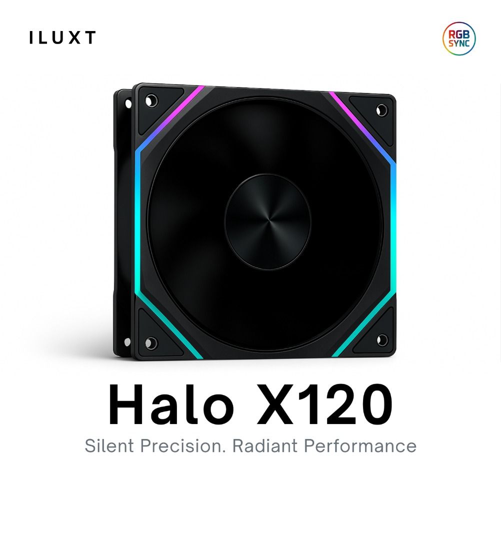 Iluxt Halo X120 ARGB PC Fan, Computers & Tech, Parts & Accessories ...