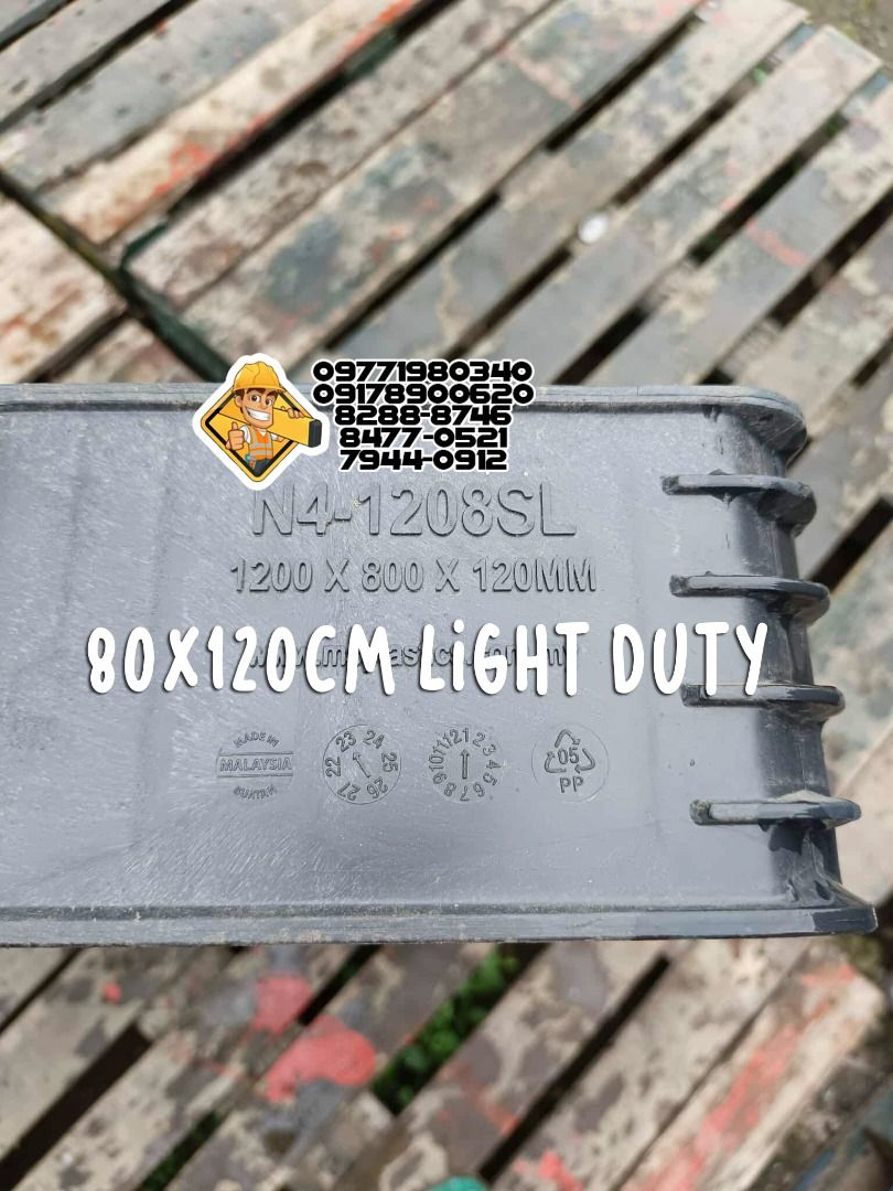 plastic pallet slightly used (Category: Construction & Building Materials) located in Marikina City. Submitted by irene.00999 (Listing ID 1390444713, Image 3). Description: light duty pallet 80x120 cm .