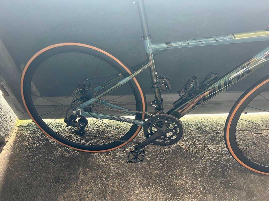 PROMAX PR30 V2 (Category: Bicycles) located in San Jose del Monte. Submitted by jd_ec (Listing ID 1390523108, Image 3). Description: FRAMESET: - PROMAX PR30 V2 - SIZE SMALL 46cm COCKPIT: - INSPEED SHORT STEM 50mm - AEROIC DROPBAR 400mm (bucklos bartape) - ALLOY SEATPOST - ROCKBROS SEAT CLAMP - MEROCA HANDLE BAR CAP/ STEM CAP DRIVETRAIN: - LTWOO R2 GS 2x7 - STOCK DISC BRAKES with new pads - STOCK CRANK - RAGUSA ALLOY PEDALS WS: - RAGUSA KAYDEN TAN