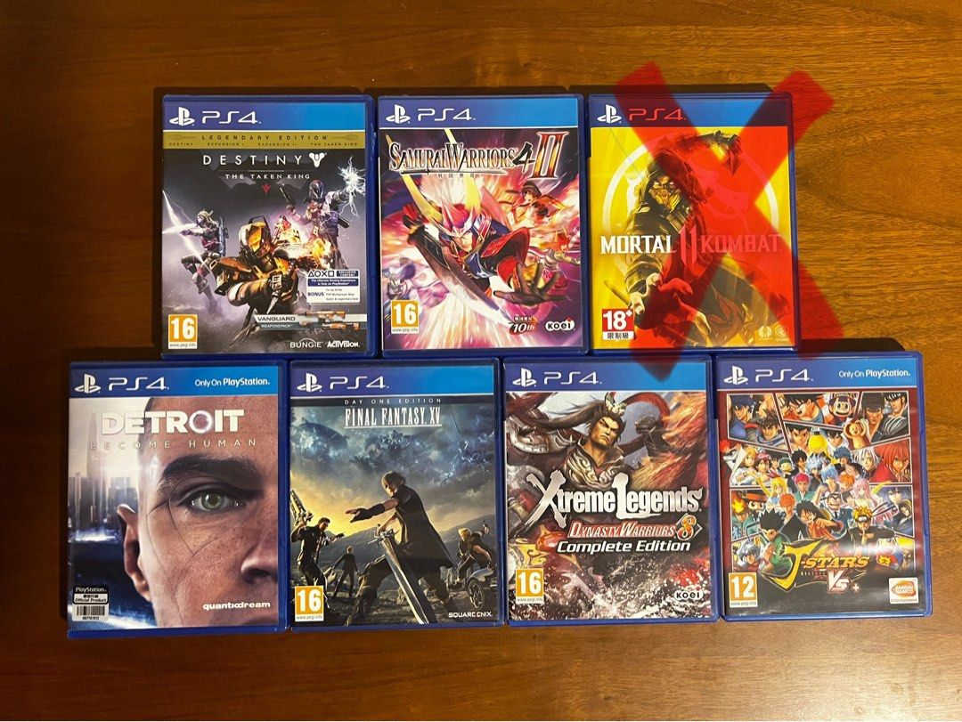 PS4 Games (Category: PlayStation) located in Singapore. Submitted by ericsimiscire (Listing ID 1384792143, Image 1). Description: Letting go of these PS4 games as I no longer have a PS4 $20 each or whatever, you can have them at $15 or whichever if you ask nicely. I just wanna get rid of them cos they’re taking up space .