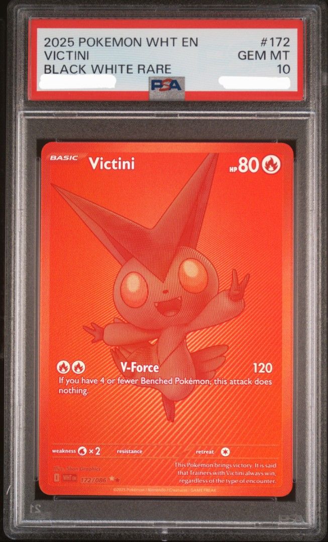 PSA 10 Red Victini BWR 172/086 [ENGLISH], Hobbies & Toys, Toys