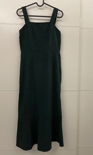 日牌r.p.s墨綠色燈芯絨吊帶裙64236714621571110