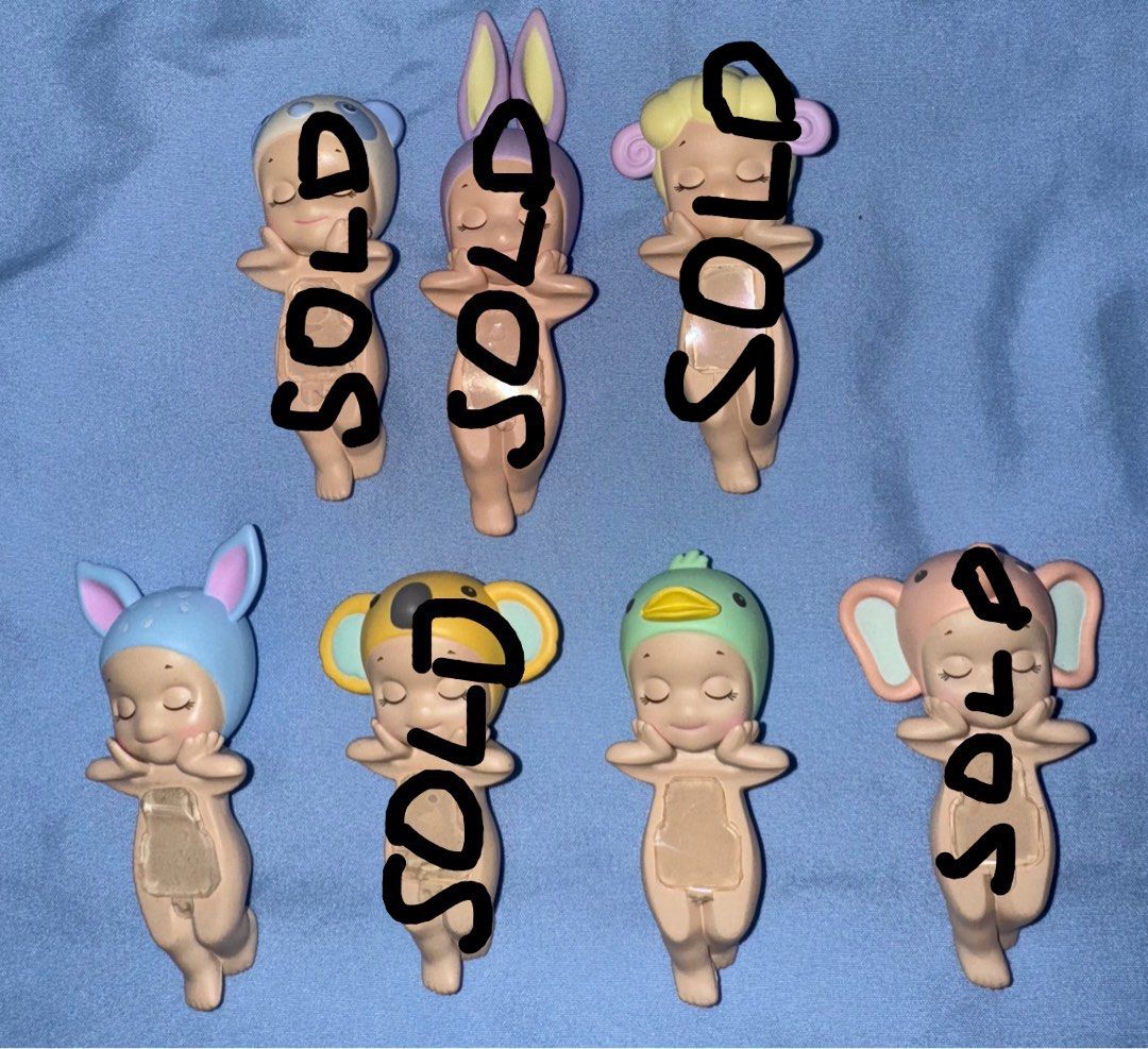 Sonny Angels dreaming series (Category: Designer & Blind Box Toys) located in Marikina City. Submitted by nightskaiii (Listing ID 1372932621, Image 1). Description: MAKE READING A HABIT, PLEASE READ CROSSPOSTED ON FACEBOOK Rabbit, Koala, Elephant sold Edit: PLEASE STOP LOWBALLING :( Sonny Angel Dreaming Hippers - Dreaming Sheep, and Panda: ₱500 each - Dreaming Fawn and Duck: ₱400 each Unused adhesive, can send more condi pics no more box & foil, 