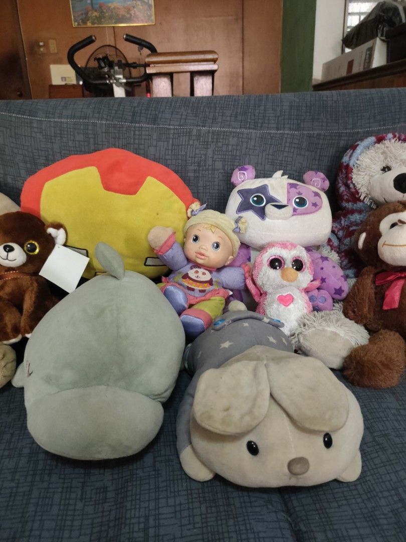 TAKE ALL! Preloved Stuffed Toys (Category: Plushies & Soft Toys) located in Manila. Submitted by anneesp (Listing ID 1390457349, Image 3). Description: Mixed of IKEA, Toys R US & Miniso Bought from Phil & Malaysia Just needs some washing RFS: Decluttering.