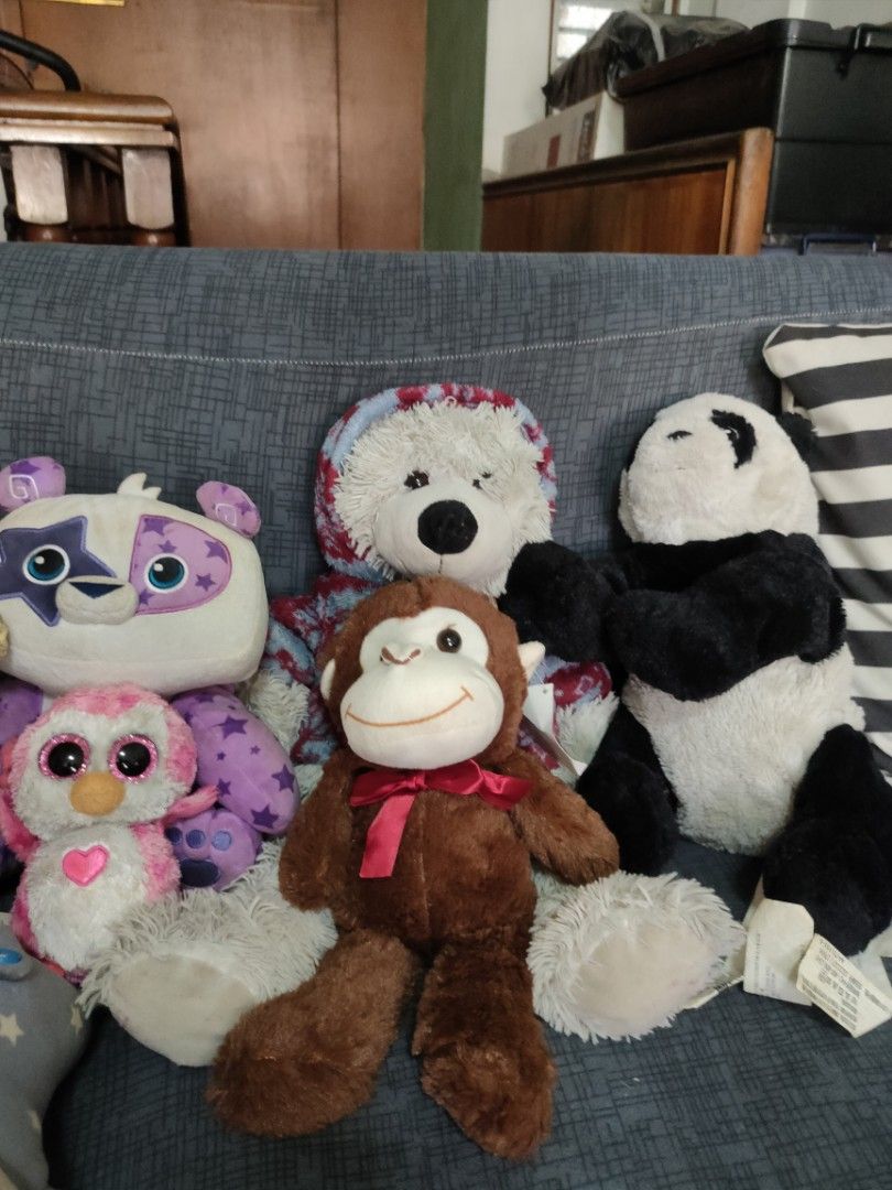 TAKE ALL! Preloved Stuffed Toys (Category: Plushies & Soft Toys) located in Manila. Submitted by anneesp (Listing ID 1390457349, Image 2). Description: Mixed of IKEA, Toys R US & Miniso Bought from Phil & Malaysia Just needs some washing RFS: Decluttering.