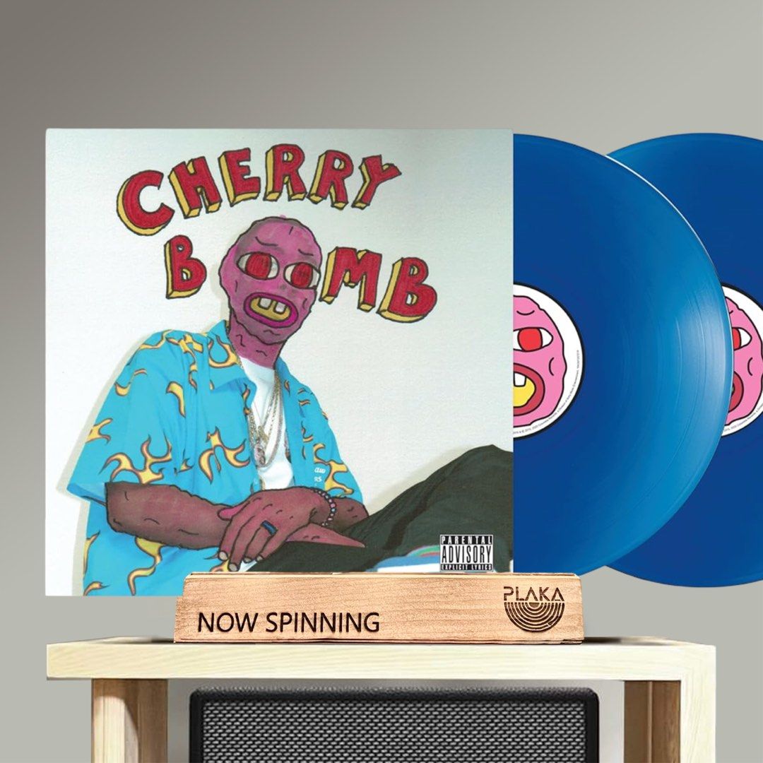 Tyler, the Creator - Cherry Bomb Vinyl LP Plaka (Category: Vinyls) located in Manila. Submitted by plaka.mnl (Listing ID 1390485380, Image 1). Description: Tyler, the Creator - Cherry Bomb 2LP Colored Vinyl The fourth album from Tyler, The Creator on translucent blue vinyl, featuring the Cherry Bomb mask cover. Includes an 8-page booklet. Track Listings Disc: 1 1 DEATHCAMP 2 BUFFALO 3 PILOT 4 RUN 5 FIND YOUR WINGS Disc: 2 1 CHERRY BOMB 2 BLOW MY 