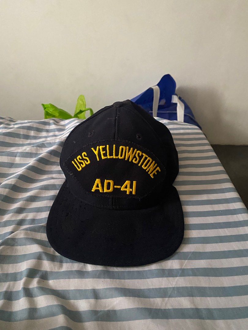Vintage new era cap USS Yellowstone (Category: Caps & Hats) located in Davao. Submitted by cedrics_hobby (Listing ID 1390468122, Image 1). Description: Vintage New Era Yellow Stone made in USA cap.