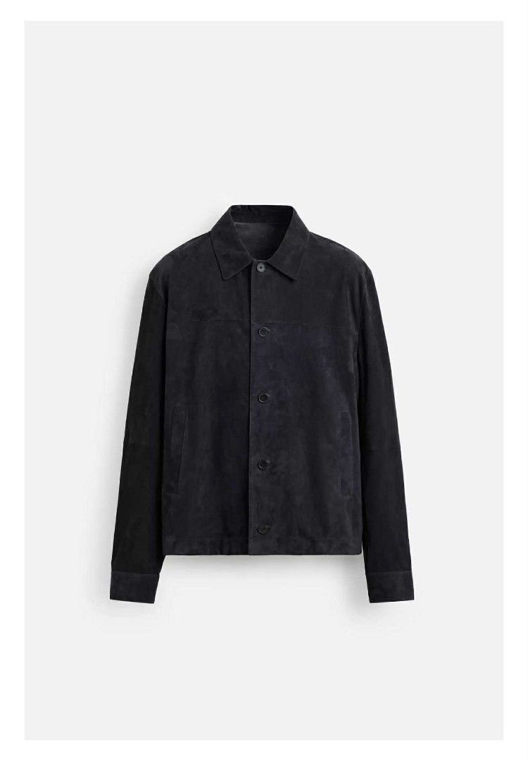 Zara Suede Leather Jacket (Category: Coats, Jackets and Outerwear) located in Mandaluyong City. Submitted by luckyhorse.0e5c89 (Listing ID 1390443607, Image 2). Description: 100% Goat Leather.