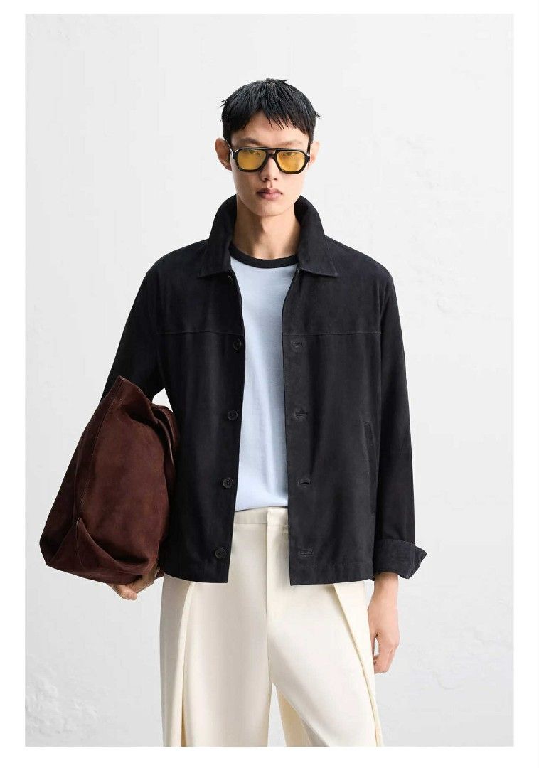 Zara Suede Leather Jacket (Category: Coats, Jackets and Outerwear) located in Mandaluyong City. Submitted by luckyhorse.0e5c89 (Listing ID 1390443607, Image 1). Description: 100% Goat Leather.
