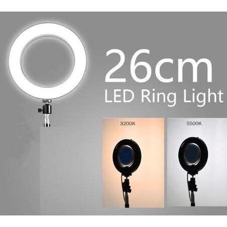26cm Ring light with Stand (Category: Lighting & Studio Equipment) located in Manila. Submitted by yzlshop (Listing ID 1395622757, Image 3). Description: Brand new / COD Same day delivery via Lalamove Location: Manila Pm for inquiries. Thank you!.