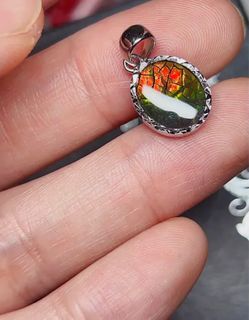 加拿大斑彩龍鱗吊墜925銀包邊64220734056578110