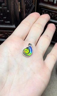 加拿大斑彩螺吊墜  925銀包邊64211550639491110