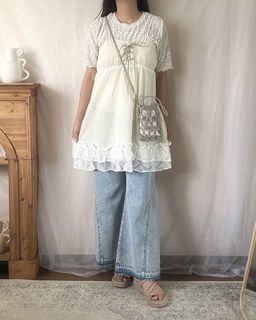 日牌。森林系 層次 吊帶裙64219086194435110