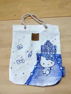 帆布袋 澳門限定版helloKitty環保袋 帆布包經典值得收64224128719875110