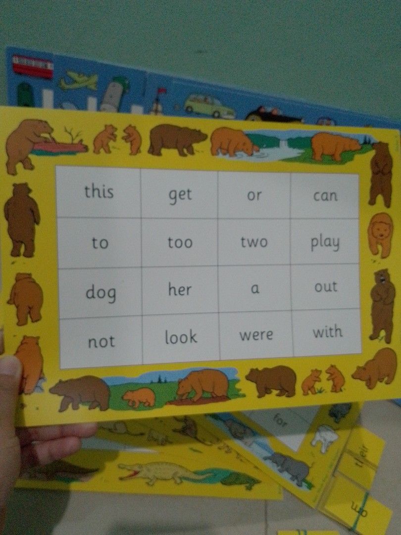 Basic Words Bingo (Category: Board Games & Puzzles) located in Ligao. Submitted by zeeyans_nook (Listing ID 1395691600, Image 3). Description: 10 playing bingo cards (5 blue, 5 yellow) blue cards - complete yellow - 66 (original), 15 (diy).